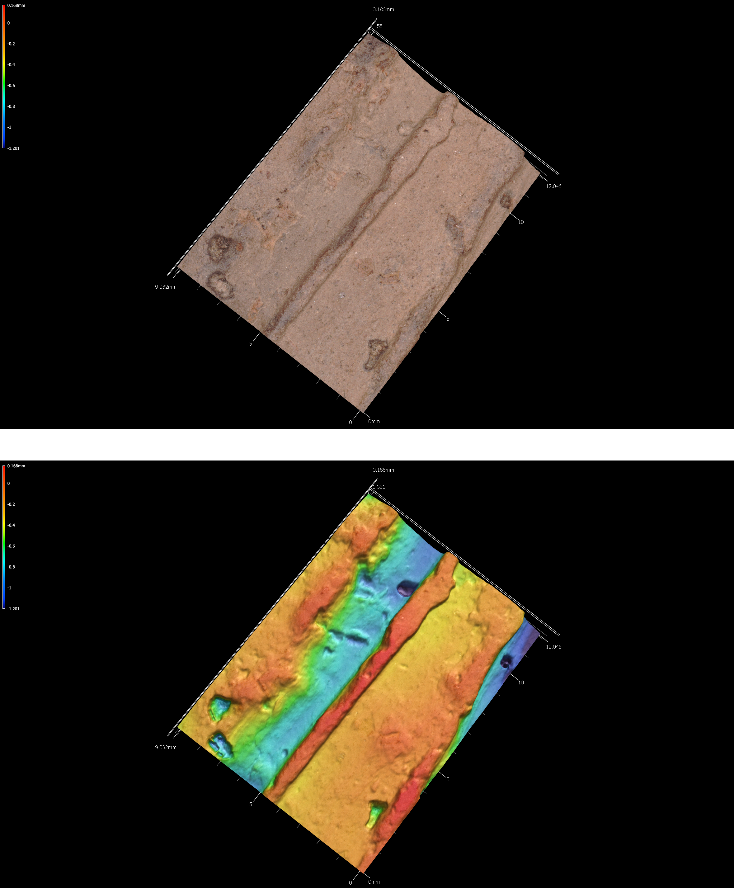 Incisions on sherd 41sb291-4-st64-3040-lot245.